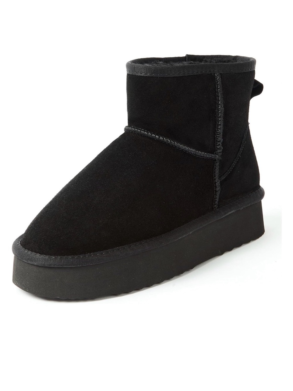 Women's Platform Winter Sonw Boots Genuine Suede Waterproof, Size 9.5